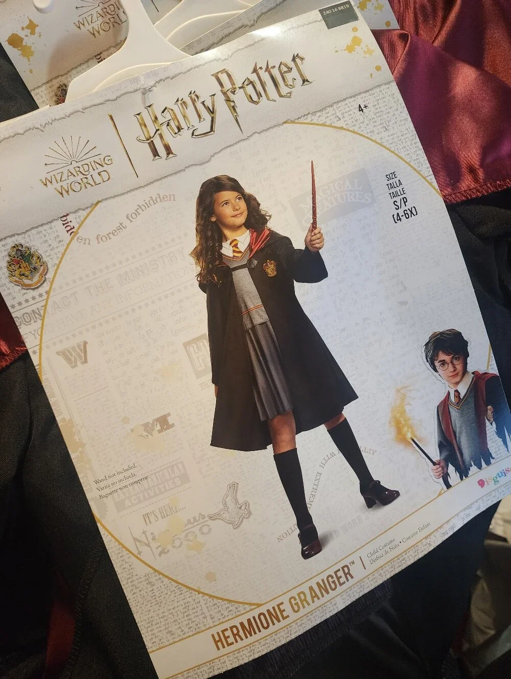 NWT Hermione Granger Harry Potter Halloween Cosplay Costume Girl's Small 4-6X